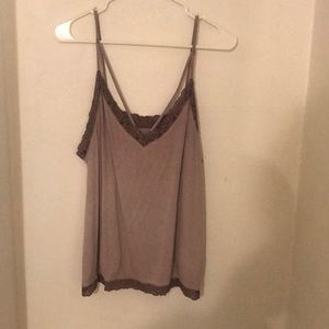 Lace Ribbed Tank Top
